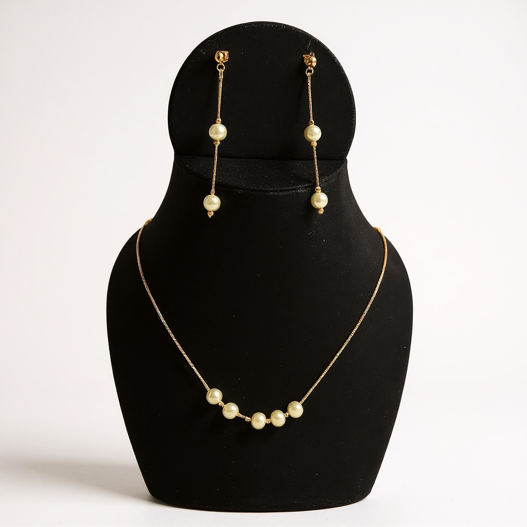 Silver Pearl Set (Rose Gold)
