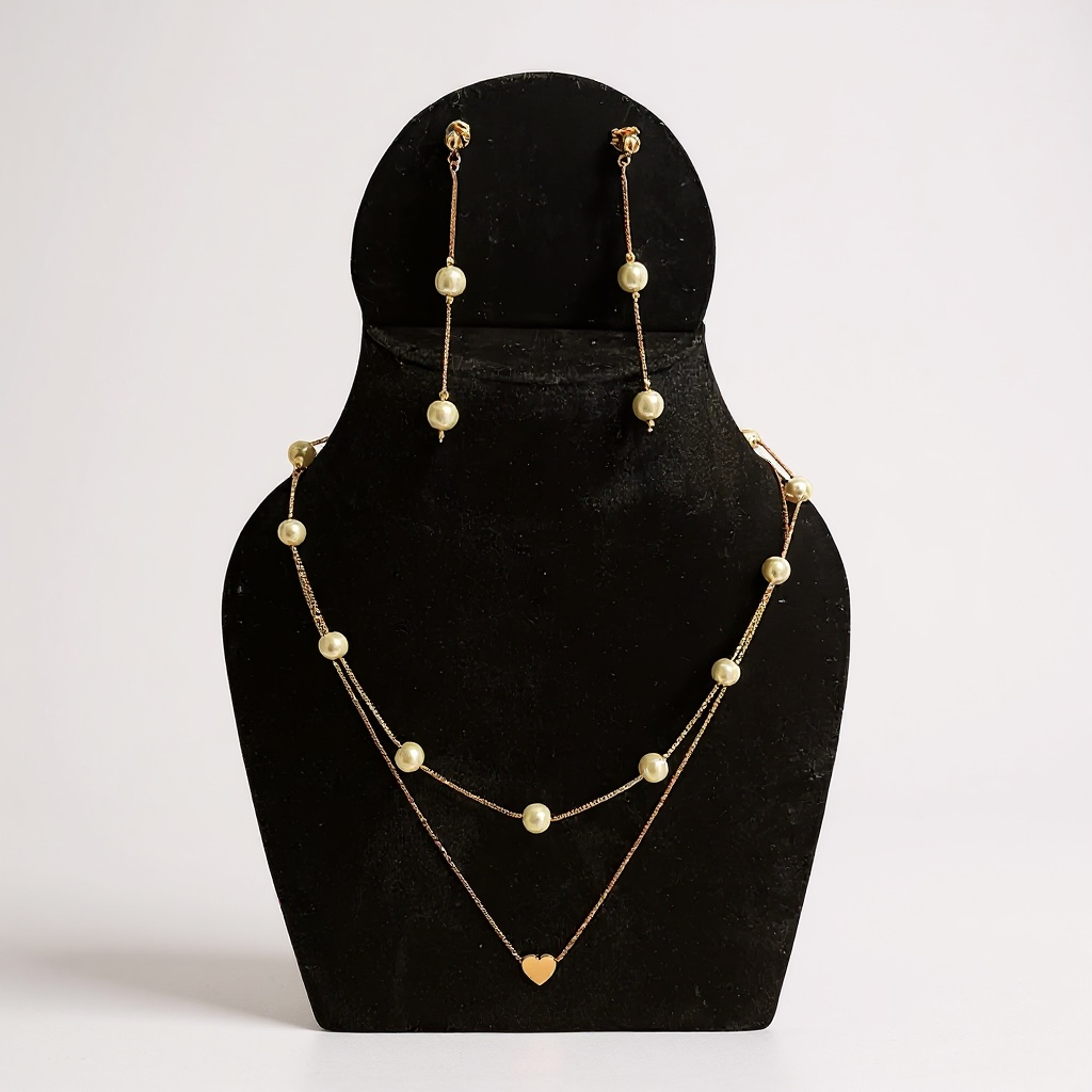 Twin chain pearl set (Rose gold)