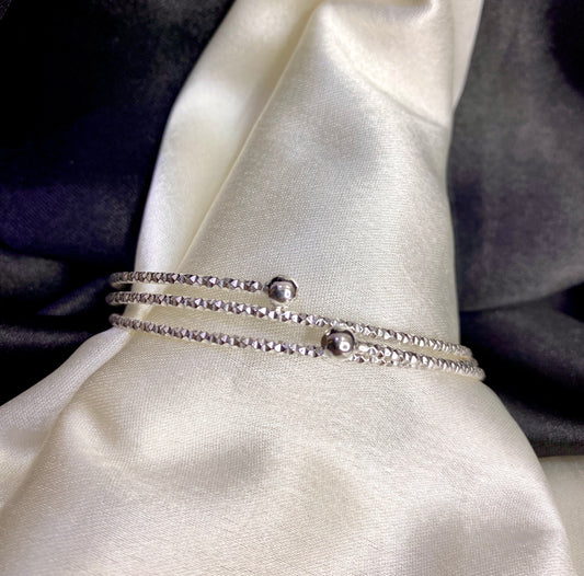 Sparkling Silver Kada