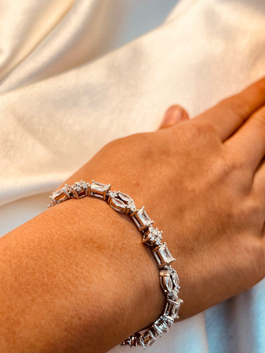 Designer Silver Bracelet with ADs