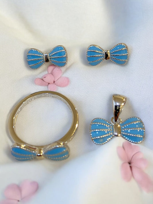Bow Shaped Pendant, Tops & Ring for Kids