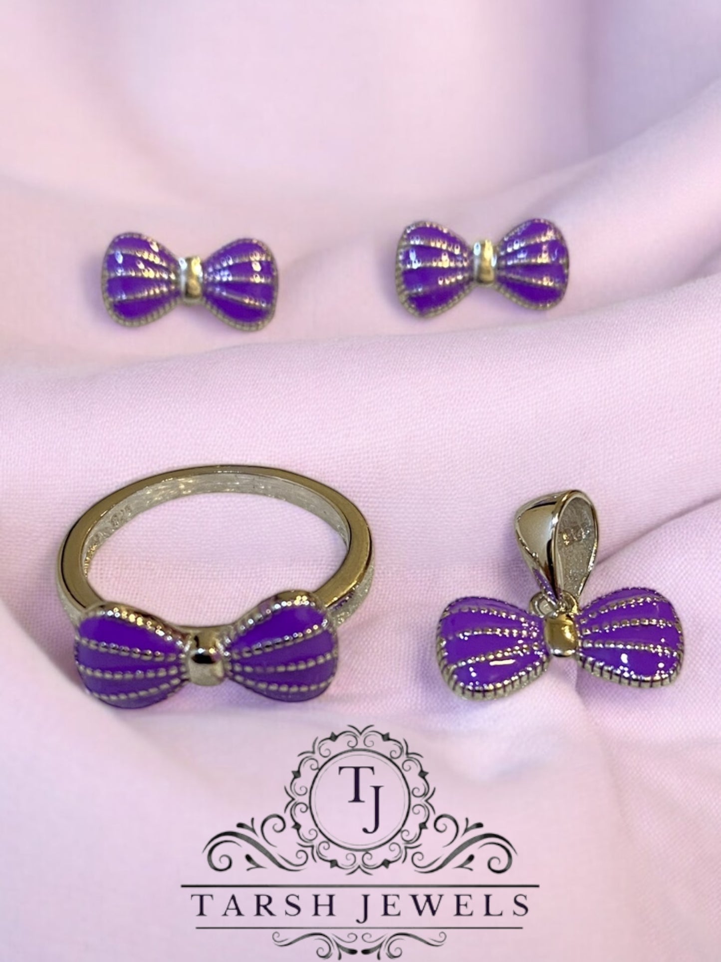 Silver Pendant, Tops & Ring Set for Kids