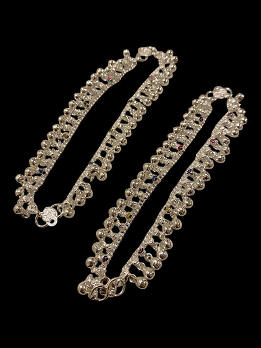 Silver Ghunghroo Anklet for Kids