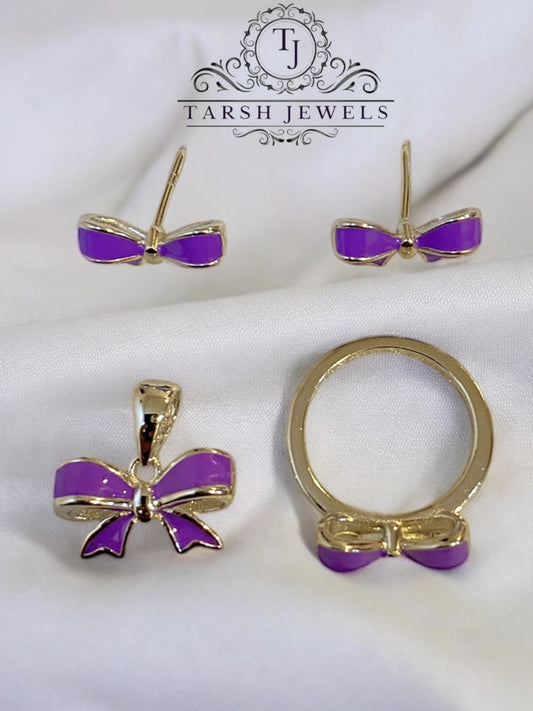 Silver Pendant, Tops & Ring Set for Kids