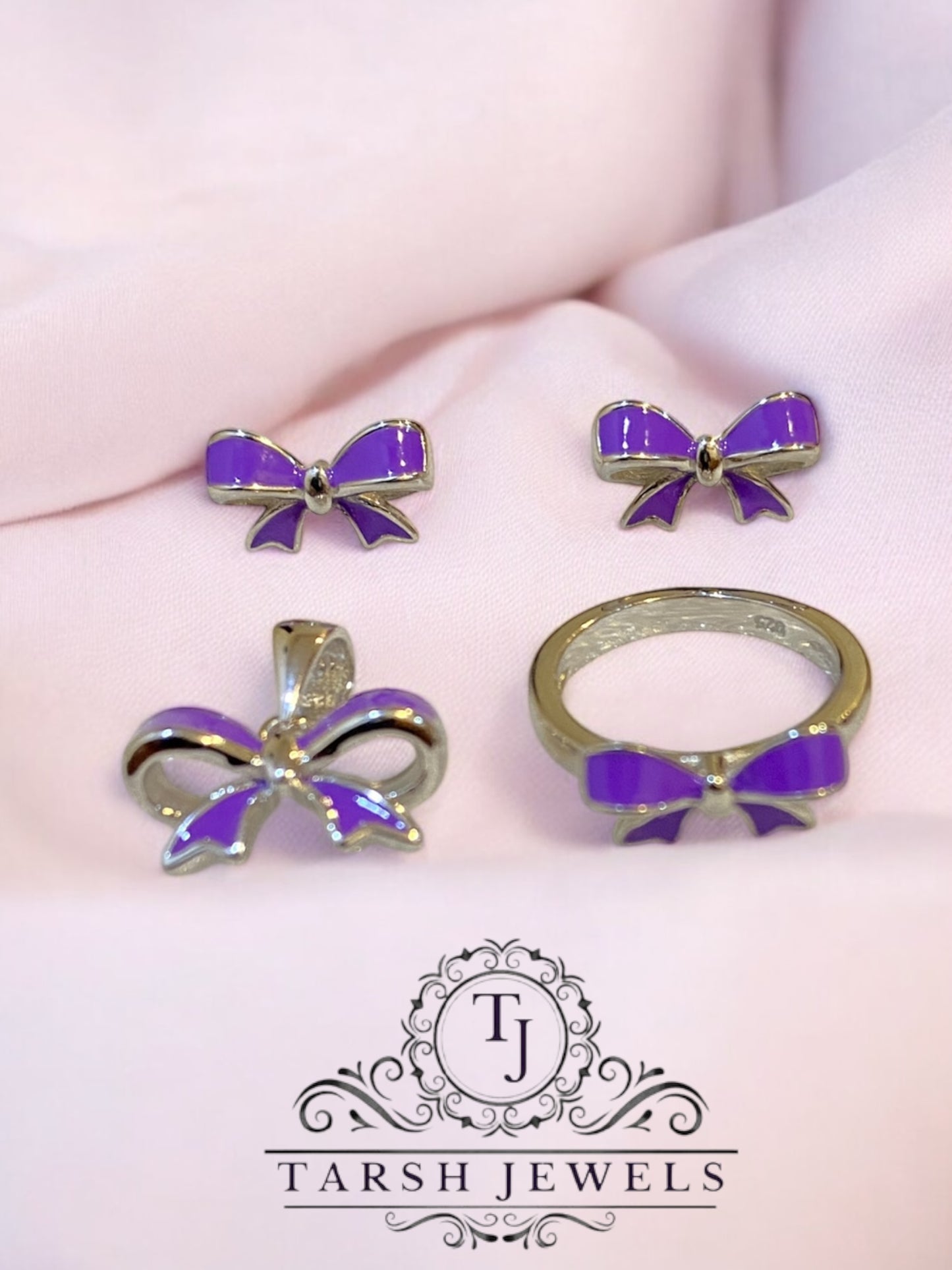 Silver Pendant, Tops & Ring Set for Kids