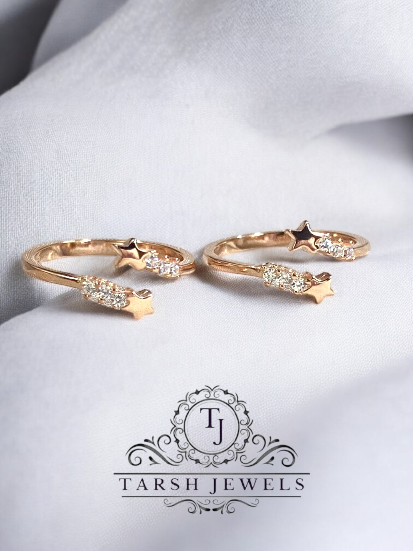 Rosegold Silver Star Toering