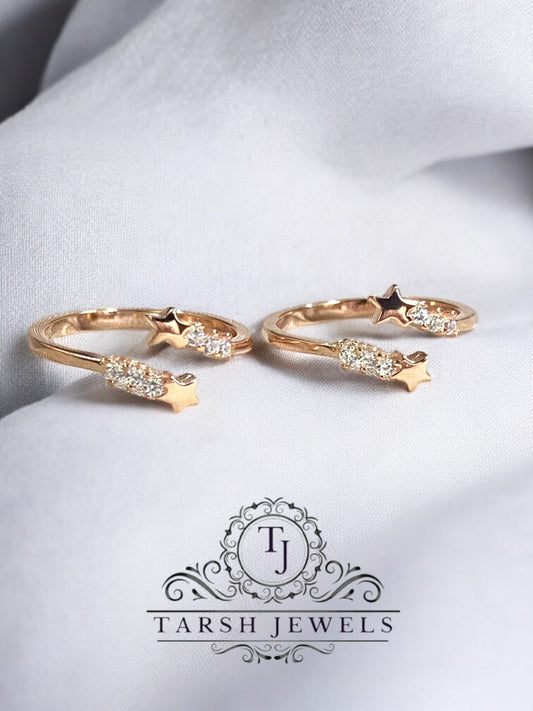 Rosegold Silver Star Toering