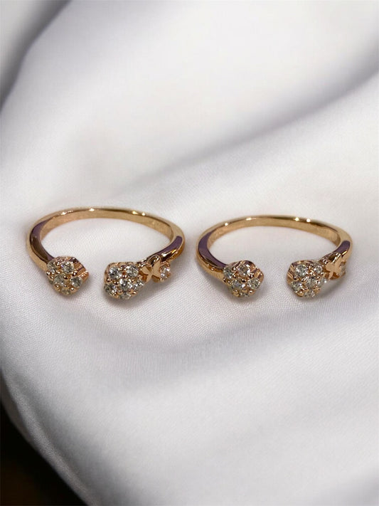 Rose Gold Stone Toering