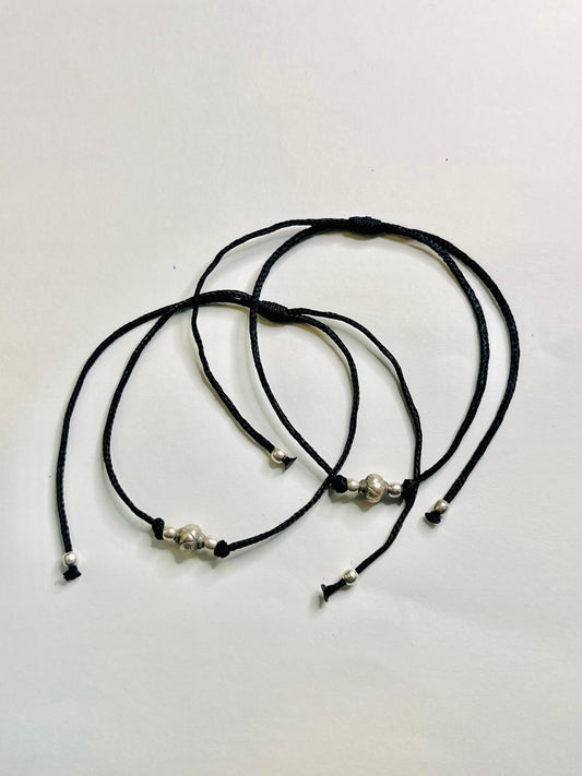 Black Dhaga Anklets