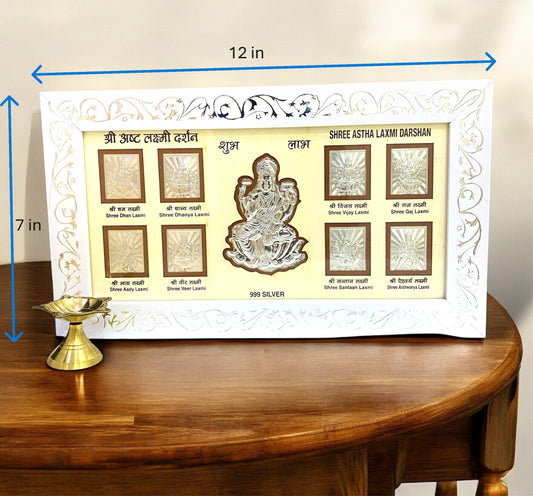 Astha Lakshmi Maa Silver Photo Frame