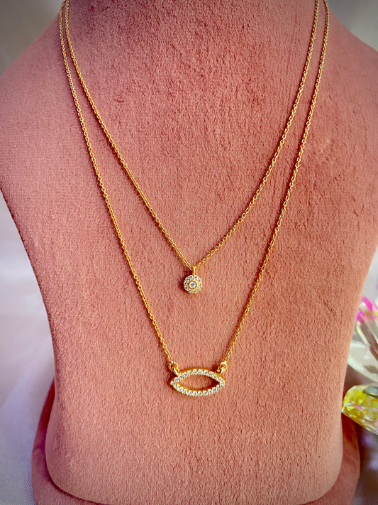 Rosegold Silver Necklace with Pendant