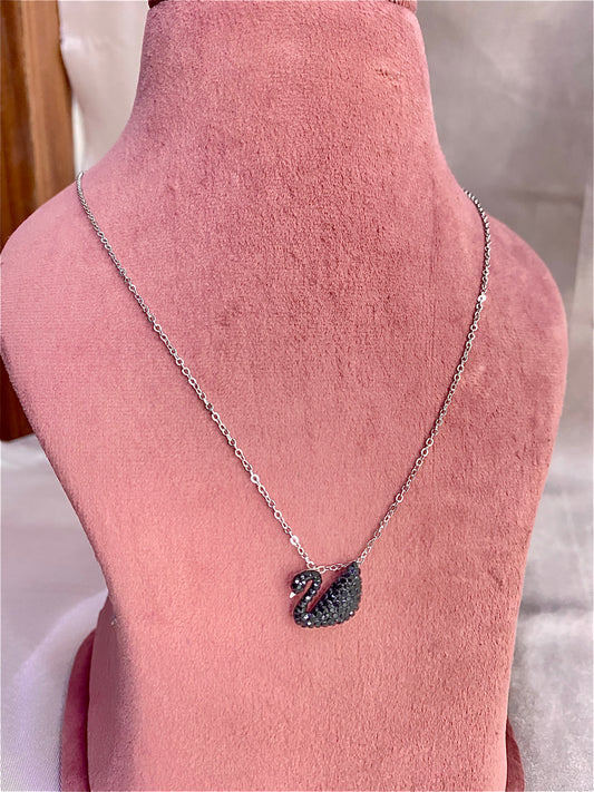 Swan Pendant with Chain