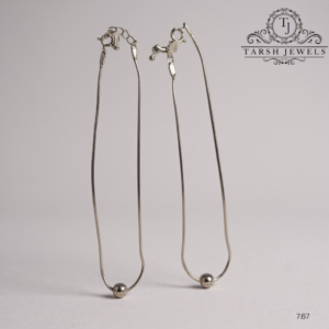 Silver Anklet with One Ball