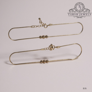 Silver Anklet with 3 Balls