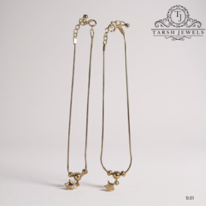 Star Dangling with Ball SIlver Anklet