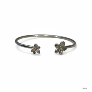 Flower Silver Kada