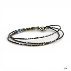 3 layered Rosegold and Silver bracelet