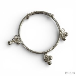 Kids Adjustible Size Silver Kada Age 2-5yrs