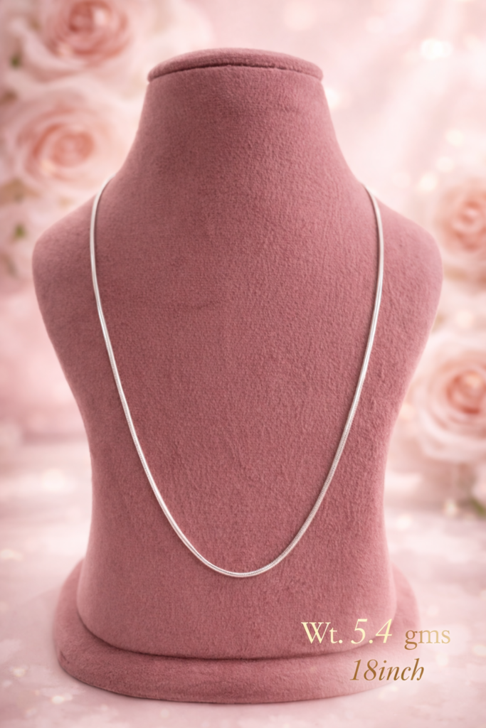 Silver Plain Chain 18'