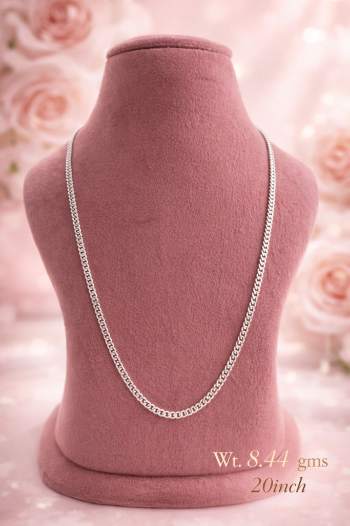 Silver Curb Link Chain