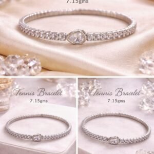 Italian Bracelet with Heart - Silver
