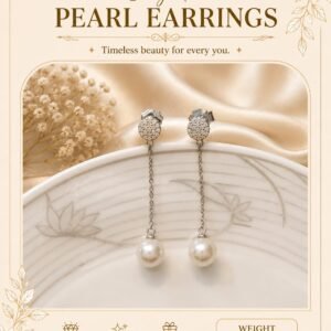 Dangling Pearl Silver Tops