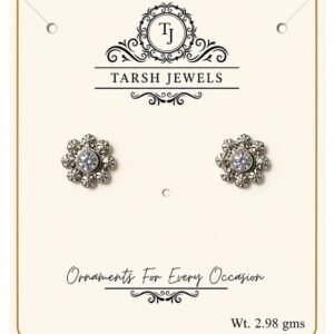 floral silver studds