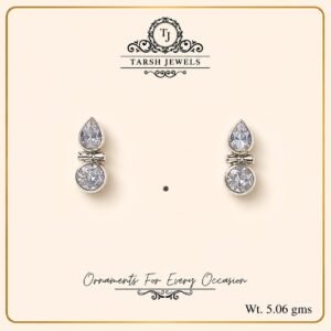 The Lucienne – Silver Duo Crystal Stud Earrings