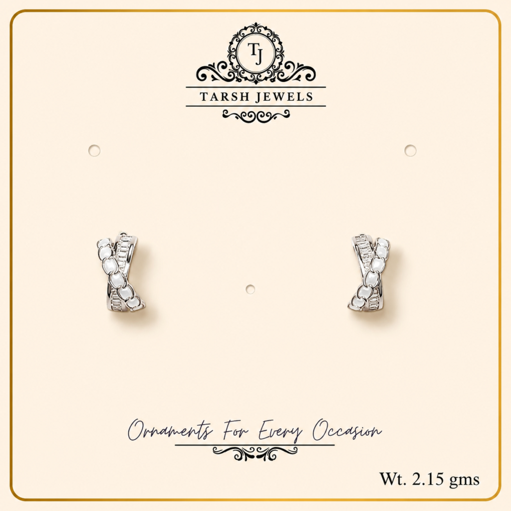 The Evelina – Silver Criss-Cross Stud Earrings