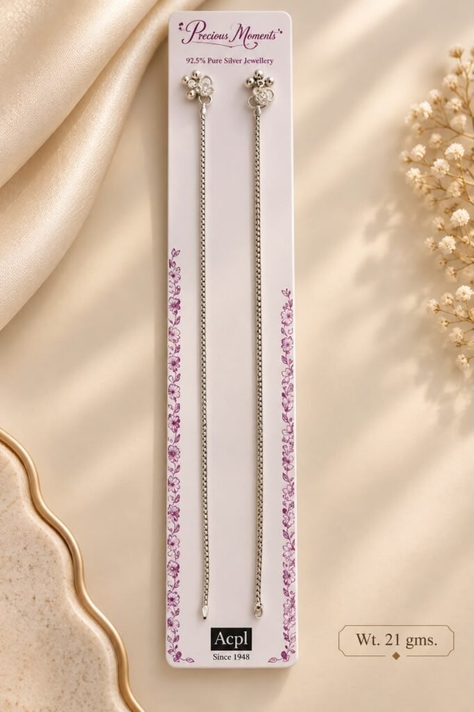 925 Sterling Silver Box Chain Anklet with Floral Crystal Charm