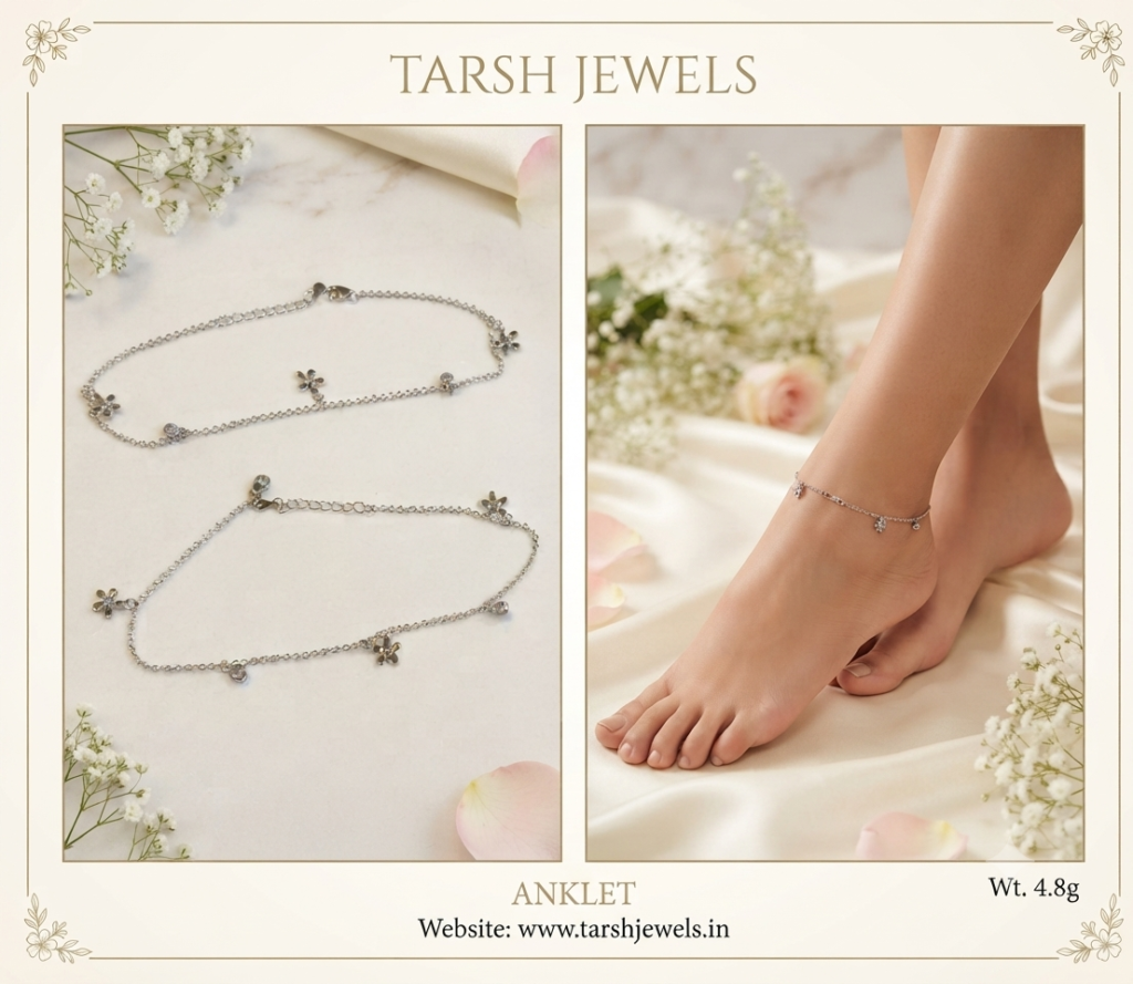 Flower Studded Anklet